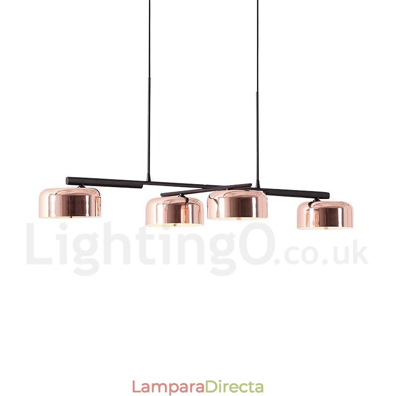 Lámpara de araña giratoria contemporánea moderna de un solo nivel de 4 luces