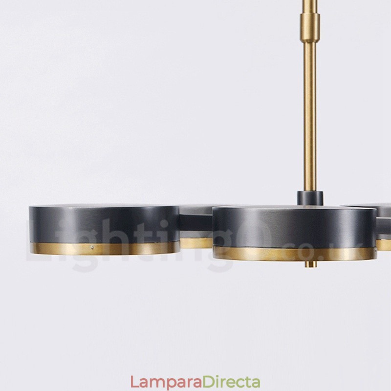 Lámpara de araña moderna contemporánea de un solo nivel de 5 luces