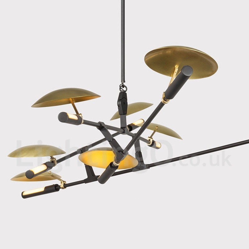 Lámpara de araña moderna contemporánea de 8 luces