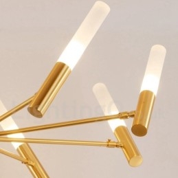 Lámpara de araña moderna contemporánea giratoria de 8 luces