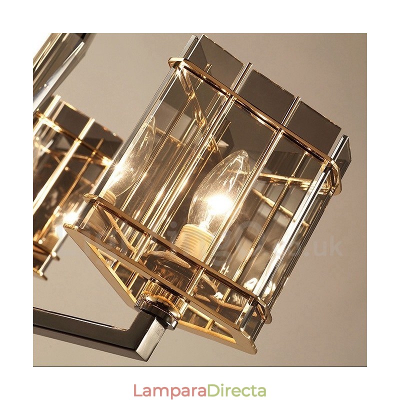 Lámpara de araña moderna contemporánea de un solo nivel de 3 luces
