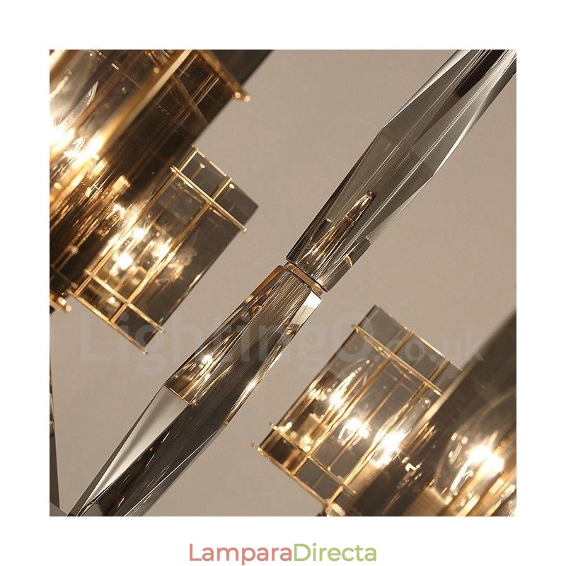 Lámpara de araña moderna contemporánea de un solo nivel de 3 luces