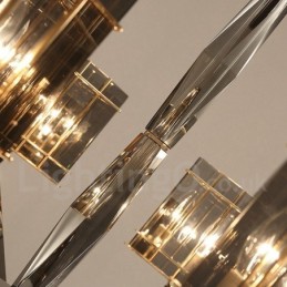 Lámpara de araña moderna contemporánea de un solo nivel con 6 luces