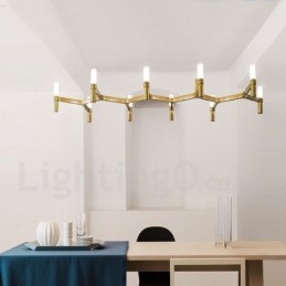 Lámpara de araña moderna contemporánea de un solo nivel de 10 luces