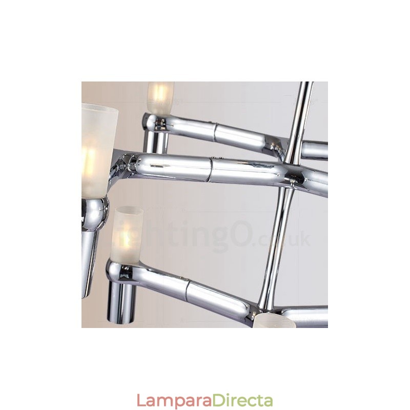 Lámpara de araña moderna contemporánea de 12 luces y 3 niveles