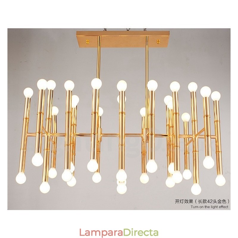 Lámpara de araña moderna contemporánea de 42 luces para iluminación