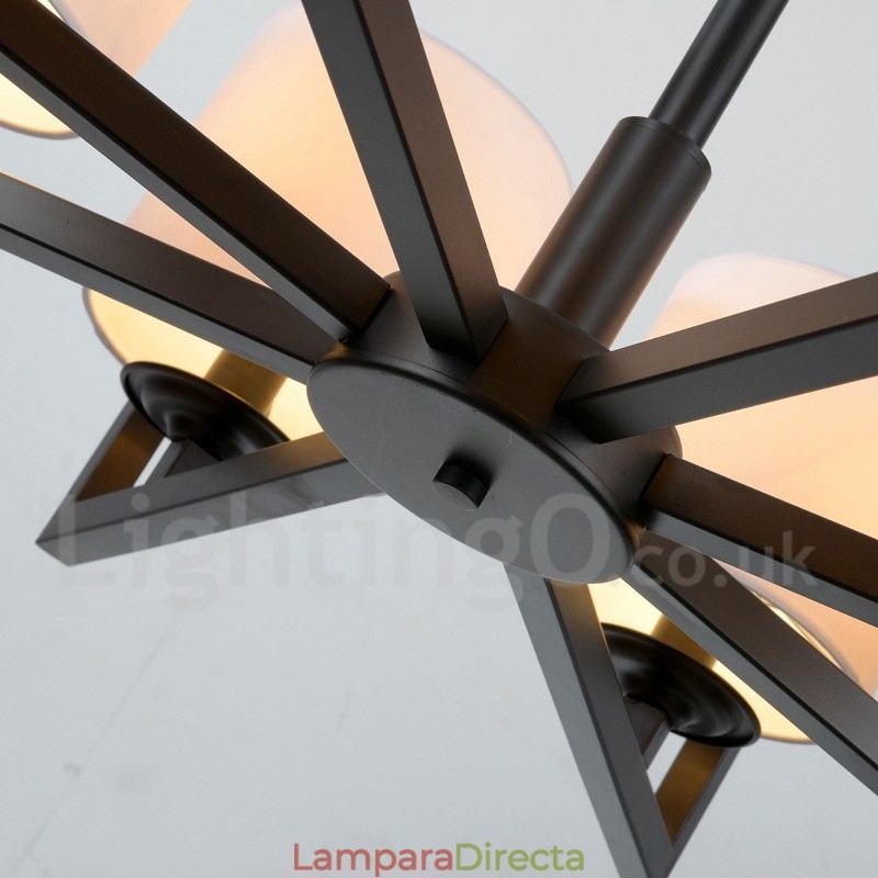 Lámpara de araña moderna contemporánea de un solo nivel de 8 luces