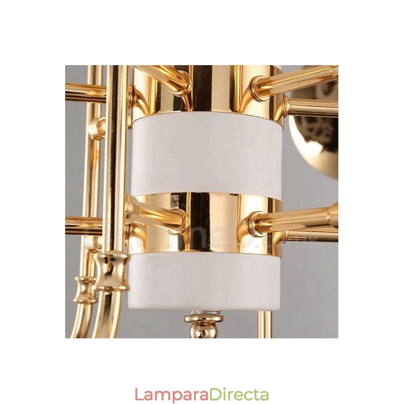 Lámpara de araña de 24 luces de estilo moderno y contemporáneo.