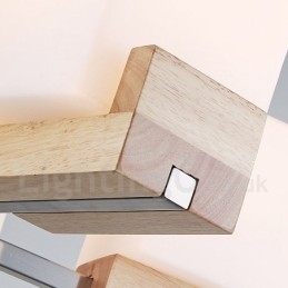Lámpara de araña moderna contemporánea de madera de un solo nivel con 5 luces