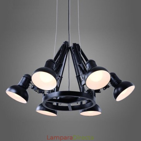 Lámpara de araña moderna contemporánea de un solo nivel con 6 luces Lámpara de araña moderna contemporánea de un solo nivel con 6 luces