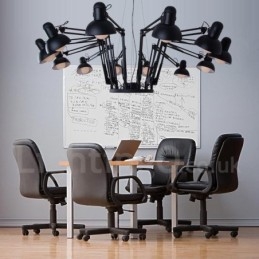 Lámpara de araña moderna contemporánea de un solo nivel de 12 luces