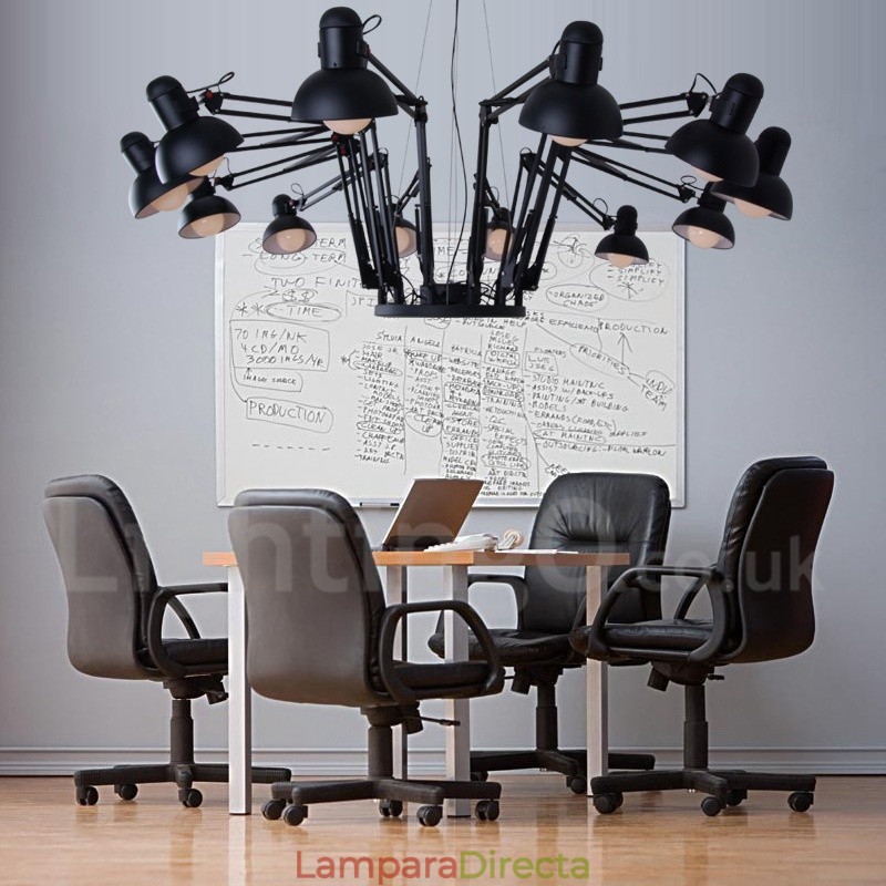 Lámpara de araña moderna contemporánea de un solo nivel de 12 luces
