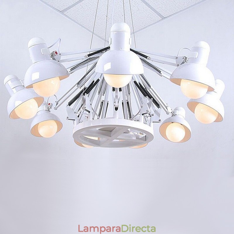 Lámpara de araña moderna contemporánea de un solo nivel de 12 luces