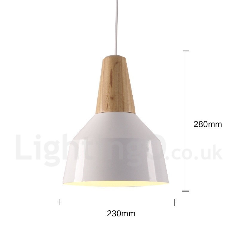 Lámpara colgante de madera contemporánea moderna de 1 luz