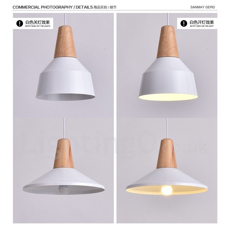 Lámpara colgante de madera contemporánea moderna de 1 luz