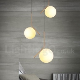 Lámpara colgante contemporánea moderna de 1 luz con pantalla de vidrio