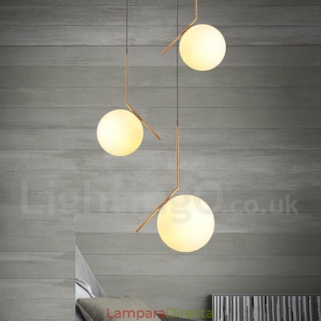 Lámpara colgante contemporánea moderna de 1 luz con pantalla de vidrio Lámpara colgante contemporánea moderna de 1 luz con pantalla de vidrio