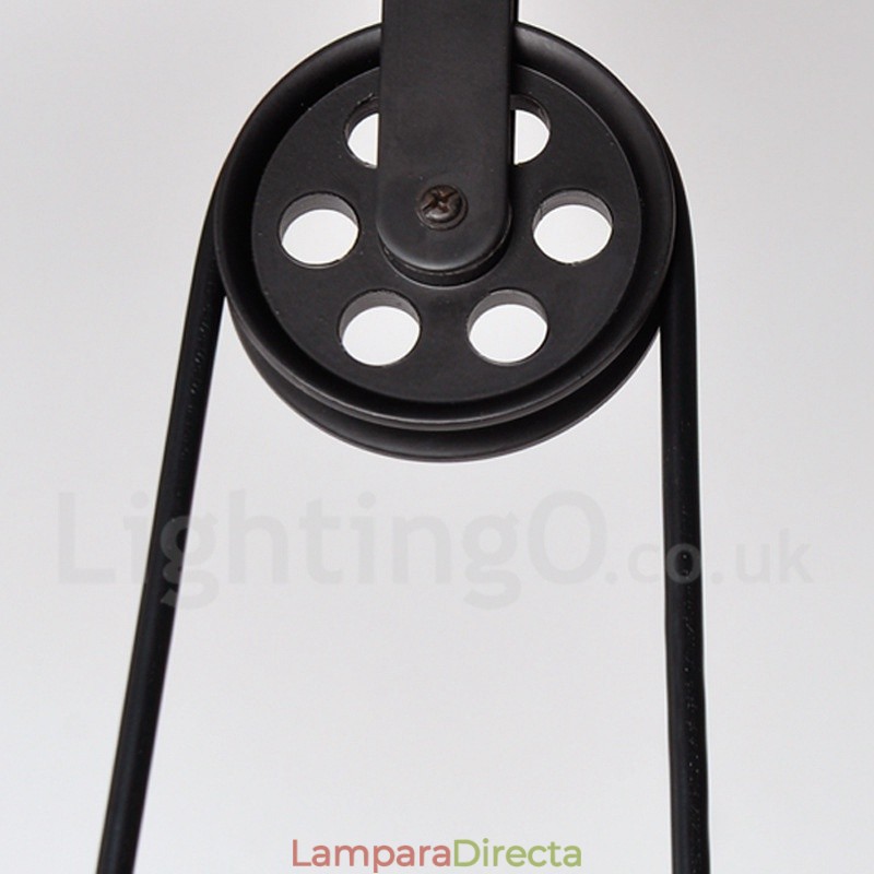Lámpara colgante vintage de metal de 2 luces