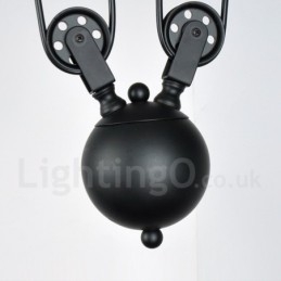Lámpara colgante vintage de metal de 2 luces