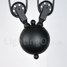 Lámpara colgante vintage de metal de 3 luces