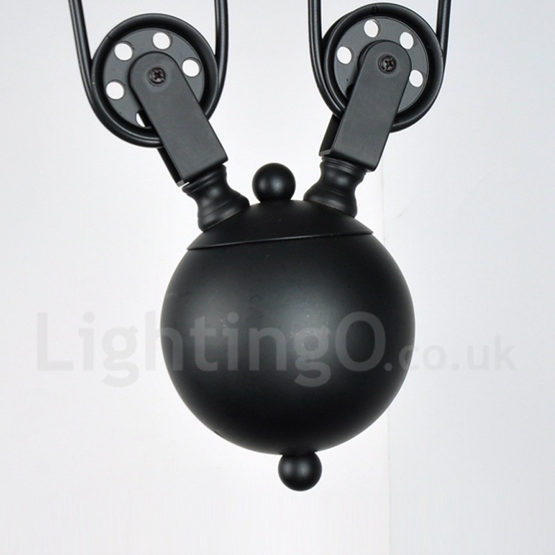 Lámpara colgante vintage de metal de 3 luces