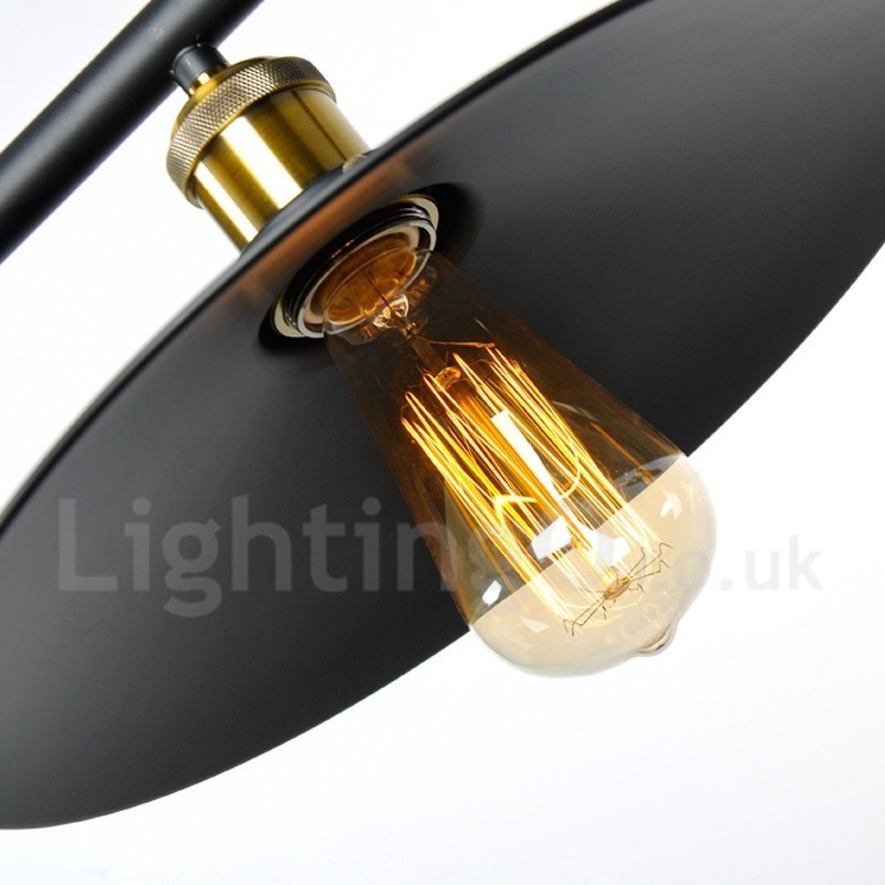 Lámpara colgante vintage de metal de 3 luces
