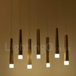 Lámpara colgante de madera contemporánea moderna de 1 luz