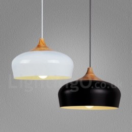 Lámpara colgante de madera contemporánea moderna de 1 luz