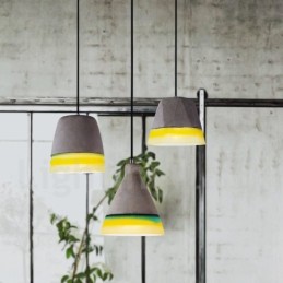 Lámpara colgante de hormigón vintage de 1 luz