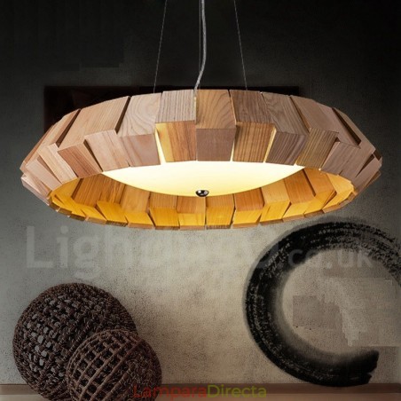 Lámpara colgante de madera contemporánea moderna Lámpara colgante de madera contemporánea moderna