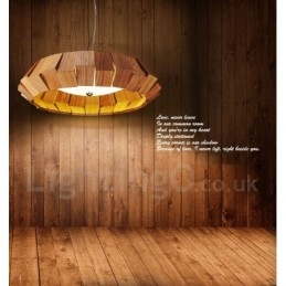 Lámpara colgante de madera contemporánea moderna