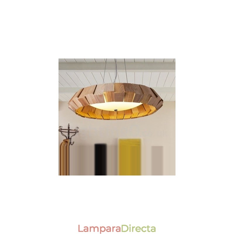 Lámpara colgante de madera contemporánea moderna