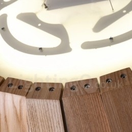 Lámpara colgante de madera contemporánea moderna