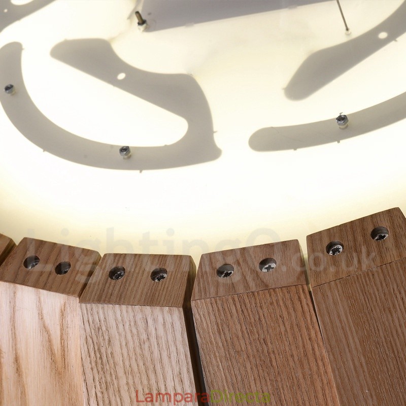 Lámpara colgante de madera contemporánea moderna