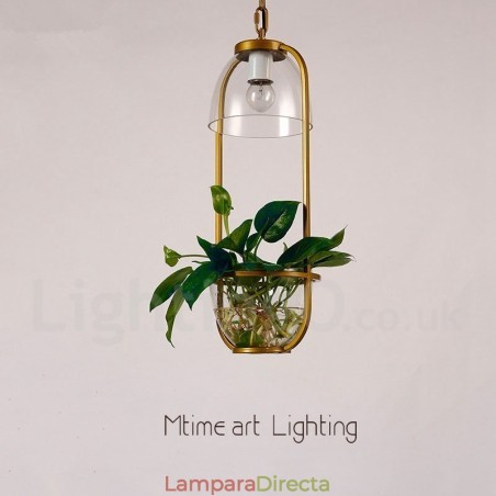Lámpara colgante clásica tradicional de vidrio de una sola luz Lámpara colgante clásica tradicional de vidrio de una sola luz