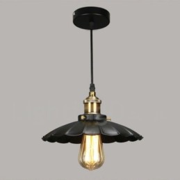 Lámpara colgante vintage de metal negro