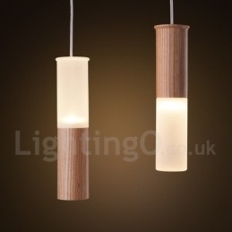 Lámpara colgante de madera moderna y contemporánea de 7 luces
