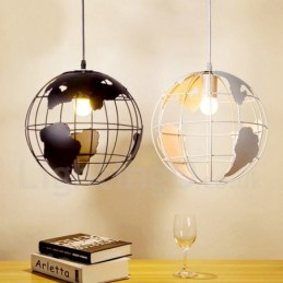 Lámpara colgante de metal con forma de globo vintage de estilo campestre