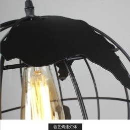 Lámpara colgante de metal con forma de globo vintage de estilo campestre