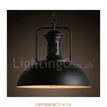 Lámpara colgante vintage de metal estilo country negro Lámpara colgante vintage de metal estilo country negro