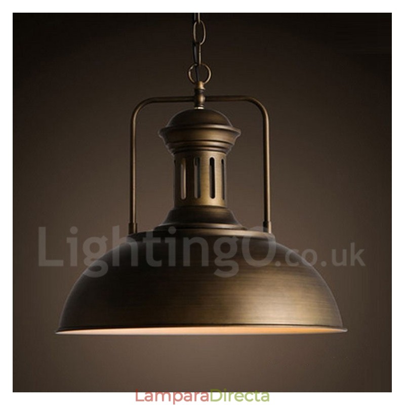 Lámpara colgante vintage de metal estilo country negro