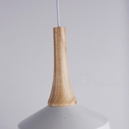 Lámpara colgante moderna contemporánea de madera y metal
