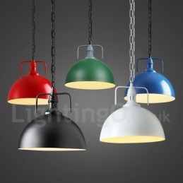 Lámpara colgante vintage de metal multicolor