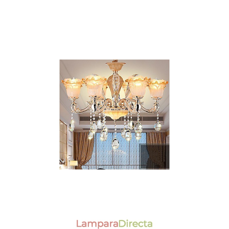 Lámpara colgante de cristal retro de estilo europeo Lámpara americana