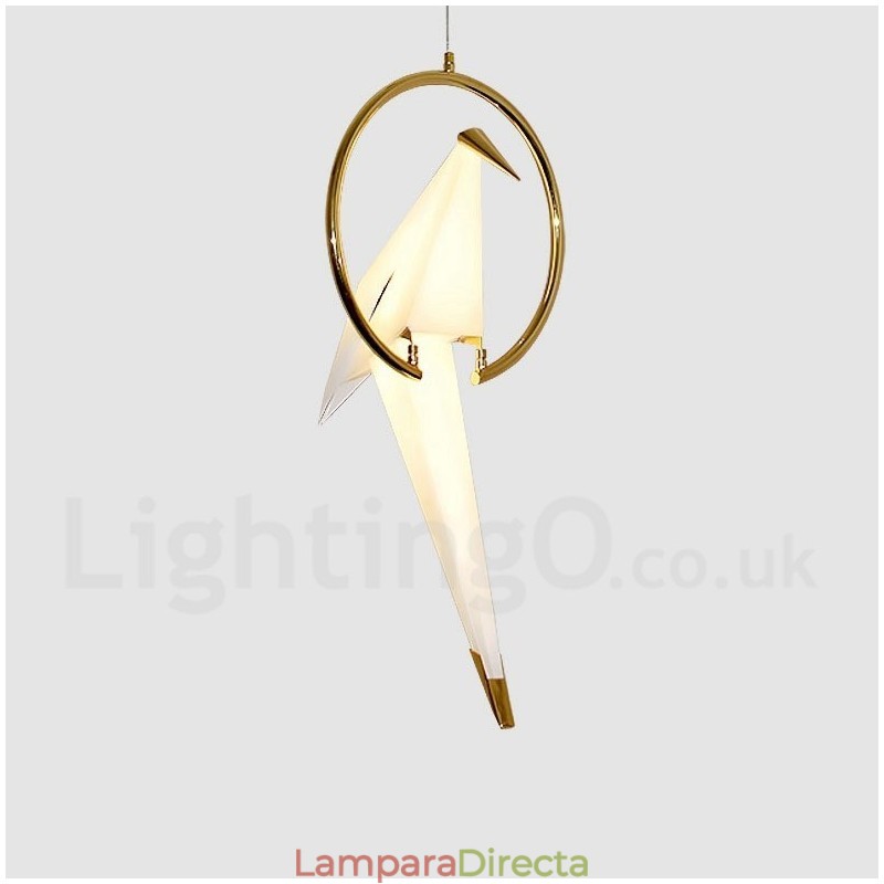Lámpara colgante moderna contemporánea de grulla de papel de 1 luz