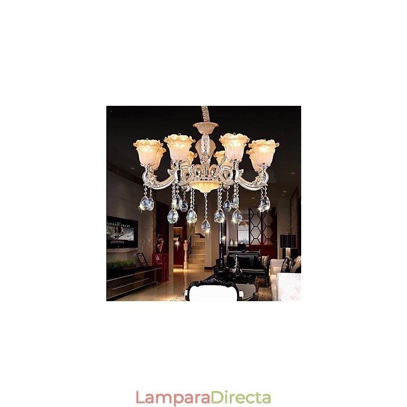 Lámpara colgante de cristal retro de estilo europeo Lámpara americana