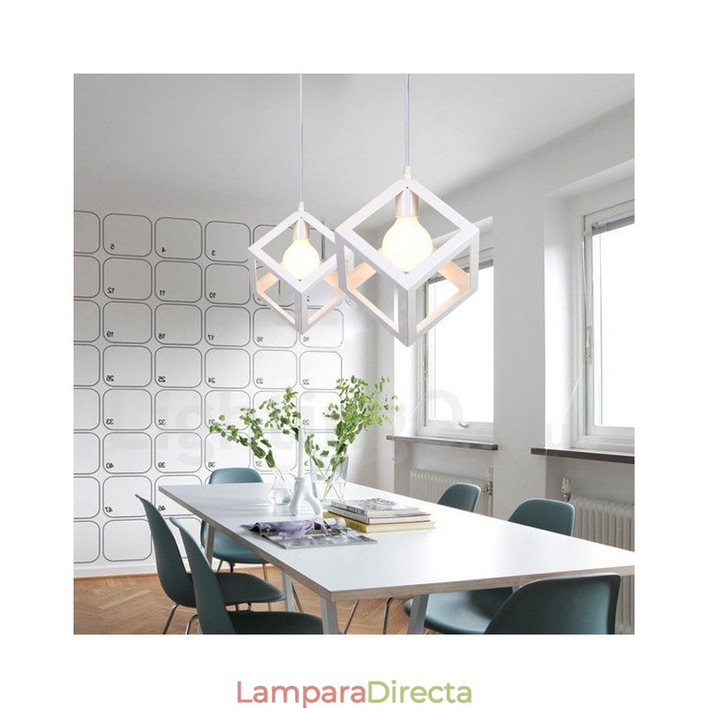 Lámpara colgante moderna contemporánea de metal multicolor de 1 luz