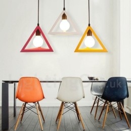 Lámpara colgante moderna contemporánea de metal multicolor de 1 luz
