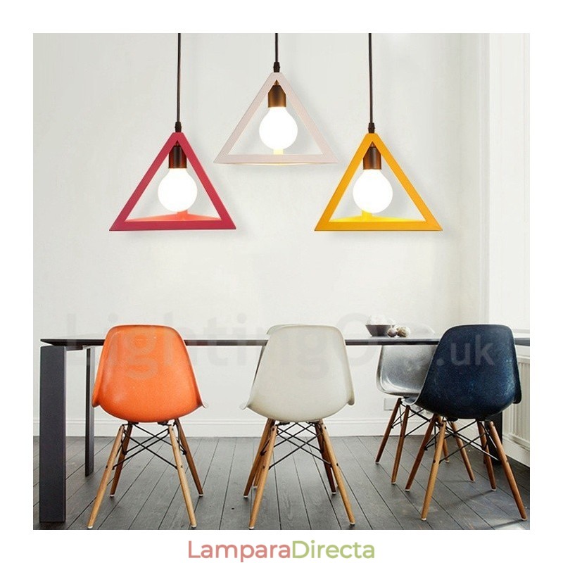 Lámpara colgante moderna contemporánea de metal multicolor de 1 luz
