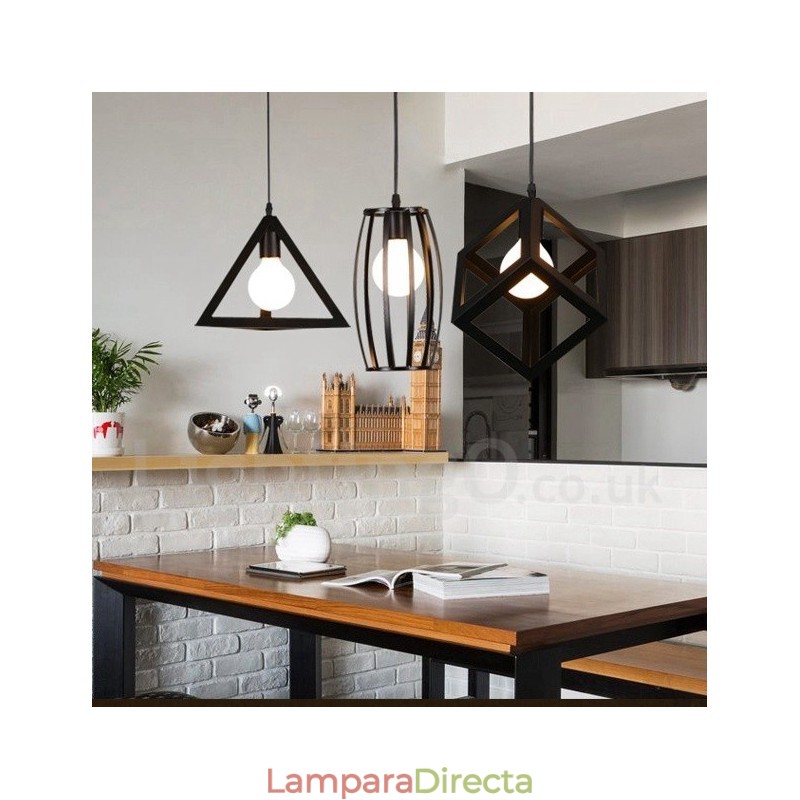 Lámpara colgante moderna contemporánea de metal multicolor de 1 luz